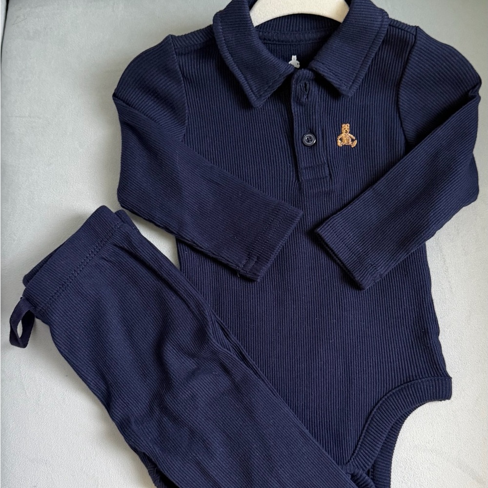 GAP Dark Blue Ribbed Kids Bodysuit